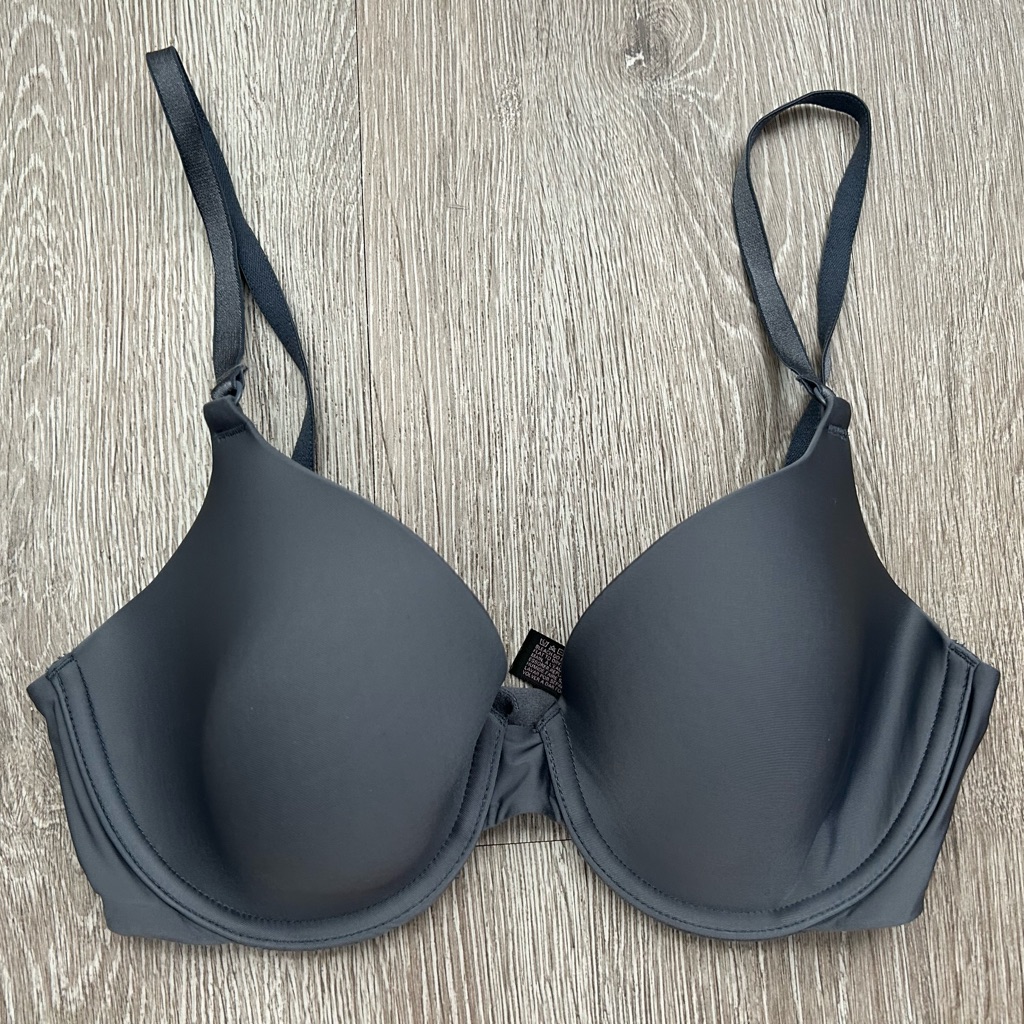 32d Victorias Secret Dark Gray Underwire Convertible Perfect Coverage Bra